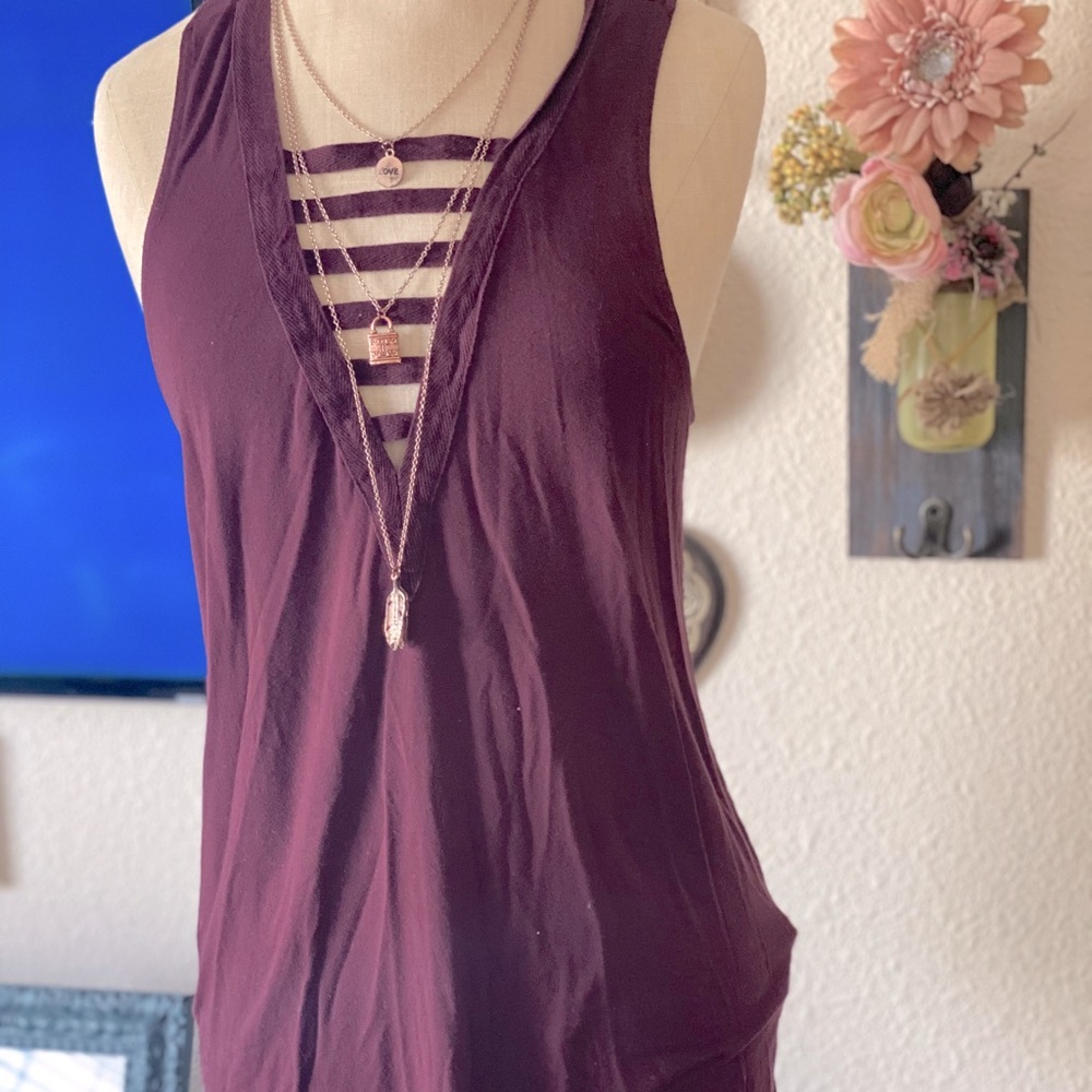 Cage neckline top